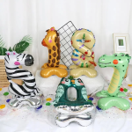 Шар (23''/58 см) Цифра на подставке, 8 Зверята, Змея, 1 шт. в уп., 24658