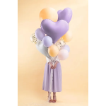 Шар (24''/61 см) Сердце, Люкс, Сиреневый, Сатин, 1 шт., 24845