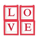 Набор коробок для шаров, Love, Красный, 30*30*30 см, 4 шт. в упак. , 617658
