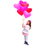 Шар (12''/30 см) Сердце, Красный (015), пастель, 12 шт., 628141