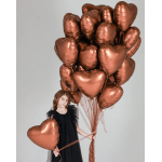 Шар (19''/48 см) Сердце, Терракота, Бохо, 1 шт., 228089