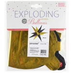 Шар 3D (26''/66 см) Звезда, Составная, Черный/Золото, 1 шт. в уп., 23964