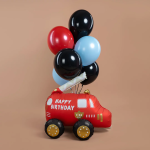 Шар (26''/66 см) Фигура 3D, Пожарная машина, Сатин, 1 шт. в уп., 27107