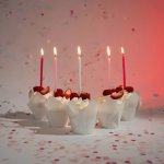 Свечи Гармония, Розовый микс, с блестками, 14,5 см, 12 шт. с держат., 708023