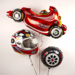 Шар (43''/109 см) Фигура, Гоночный автомобиль, Формула 1, Красный, 1 шт. в уп., 23480P