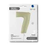 Шар (40''/102 см) Цифра, 7, Оливковый, Сатин, 1 шт. в уп., 400700SOGR-P