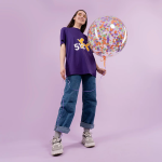 Шар с клапаном (18''/46 см) Сфера, Deco Bubble, Прозрачный, Кристалл, 1 шт. в уп., 550512-18