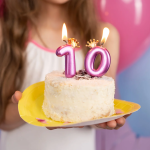 Свеча Цифра, 0 Золотая корона, на шпажке, Ярко-розовый, Металлик, 4*5,5 + 4 см, 1 шт. с держат., 4770