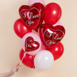 Шар (9''/23 см) Мини-сердце, Я Люблю Тебя, Красный, 1 шт., 202506