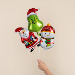 Шар с клапаном (17''/43 см) Мини-фигура, Снеговик в шапочке, 5 шт. в уп., 26845