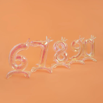 Шар (32''/81 см) Цифра на подставке, 6 Корона, Хамелеон, Хамелеон, 1 шт. в уп., 24036