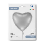 Шар (22''/56 см) Сердце, Серебро, 1 шт. в уп., 22009S-P