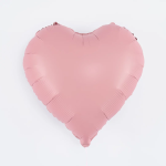 Шар (18''/46 см) Сердце, Светло-розовый, Сатин, 1 шт., 27184