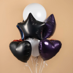 Шар (19''/48 см) Сердце, Графит, 1 шт., 226221