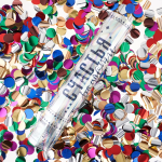 Пневмохлопушка (12/30 см), Счастья, Радости, Добра!, Круги фольга, Ассорти, Металлик, 1 шт., 823146