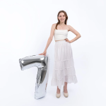 Шар (40''/102 см) Цифра, 7, Серебро, 1 шт. в уп., 901767PP