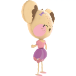 Шар 3D (36''/91 см) Ходячая Фигура, Мышка Балерина, 1 шт. в уп., GPW05-P