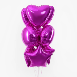 Шар (18''/46 см) Сердце, Пурпурный, 1 шт., 201500PU