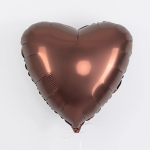 Шар (19''/48 см) Сердце, Каштан, Бохо, 1 шт., 940387