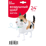 Шар 3D (24''/61 см) Ходячая Фигура, Пятнистый котенок, 1 шт. в уп., 24561P
