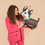 Шар (26''/66 см) Фигура, Бульдог (надув воздухом), 1 шт., 26293