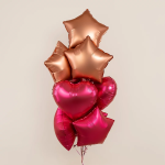 Шар (18''/46 см) Сердце, Красный, Сатин, 1 шт., 27593