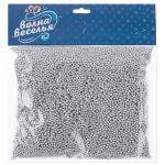 Шарики пенопласт, Серебро, Металлик, 2-4 мм, 10 гр., 6233549