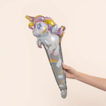 Шар ручной, с клапаном (24''/61 см) Фигура, Волшебный единорог, 5 шт. в уп. (цв.этик.), 27094S5