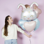 Шар (25''/64 см) Фигура, Цветочный Зайка, 1 шт., G72122