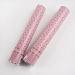 Пневмохлопушка (12/30 см), Сердца фольга и тишью, Красный/Розовый, 1 шт., 923003