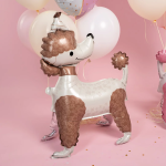 Шар 3D (33''/84 см) Пудель в колпачке, Коричневый, 1 шт. в уп., 26601