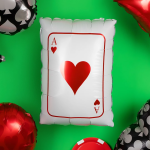 Шар (22''/56 см) Фигура, Покер, Карта Туз Червей, 1 шт. в уп. (цв.этик.), 23577S