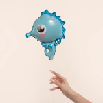 Шар с клапаном (16''/41 см) Мини-фигура, Морской конек, 1 шт., 27138