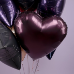 Шар (30''/76 см) Сердце, Темная вишня, 1 шт. в уп., 226474