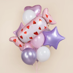 Шар (41''/104 см) Фигура, Конфета Сердечки, Розовый, 1 шт. в уп., 26674