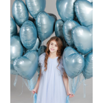 Шар (19''/48 см) Сердце, Утренний туман, Бохо, 1 шт., 228294