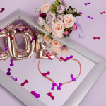 Пневмохлопушка (12/30 см), Плейбой 18+, Конфетти фольга, Фуше/Серебро, Металлик, 1 шт., 723010