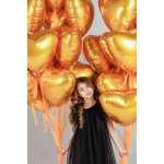 Шар (19''/48 см) Сердце, Янтарь, Бохо, 1 шт., 940356