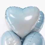 Шар (18''/46 см) Сердце, Голубой, Градиент, 1 шт., 201500BGA