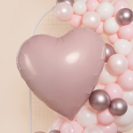 Шар (36''/91 см) Сердце, Пыльная роза, 1 шт. в уп., 224913
