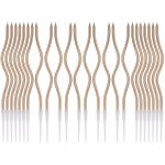 Свечи Спирали Люкс, Белое золото, Металлик, 0,4*13 + 3 см, 6 шт. с держат., 802938