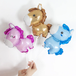 Шар (14''/36 см) Мини-фигура, Маленькая лошадка, Розовый, 1 шт., 902857RS