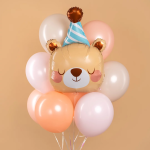 Шар (30''/76 см) Фигура, Мишка в колпачке, 1 шт., 26319