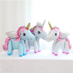 Шар (23''/58 см) Фигура 3D, Единорог с крыльями, Розовый, 1 шт. в уп., 15133P