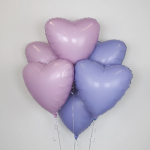 Шар (19''/48 см) Сердце, Лаванда, 1 шт., 221325