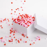 Шарики пенопласт, Цветной микс, Красный/Розовый, 6-8 мм, 20 гр., 6231119