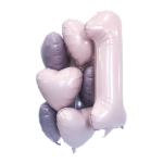 Шар (19''/48 см) Сердце, Орхидея, 1 шт., 224715