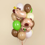 Шар (26''/66 см) Фигура, Капибара с лягушонком, 1 шт., 26820