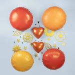 Шар (9''/23 см) Мини-сердце, Оранжевый, 1 шт., 09015O