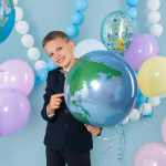 Шар 3D (18''/46 см) Сфера, Планета Земля, 1 шт., G74004